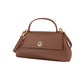 Italian Premium Leather Trapeze Bag  Brown