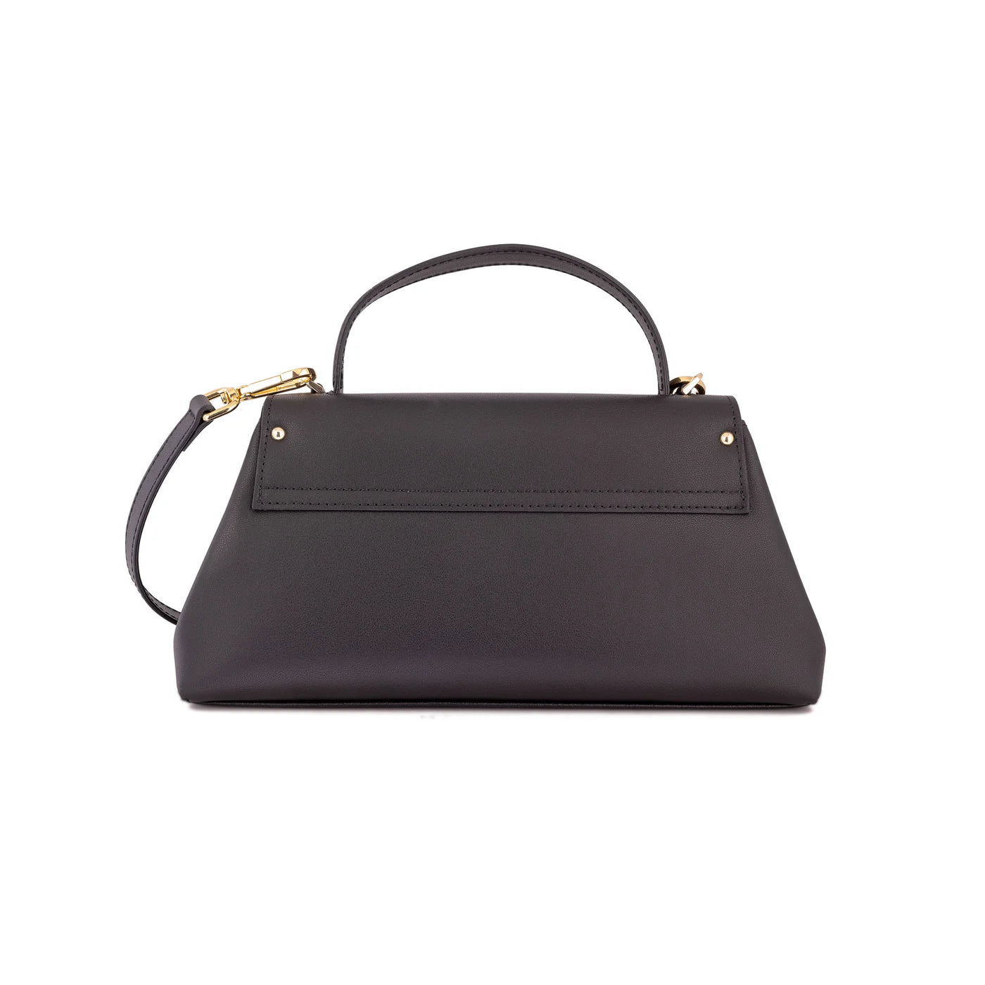 Italian Premium Leather Trapeze Bag  Black