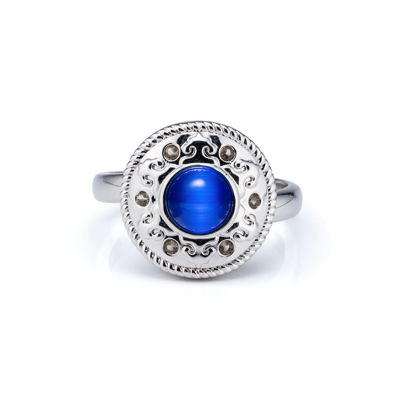 Mongolian Celebration Ring  Blue 8/9 size