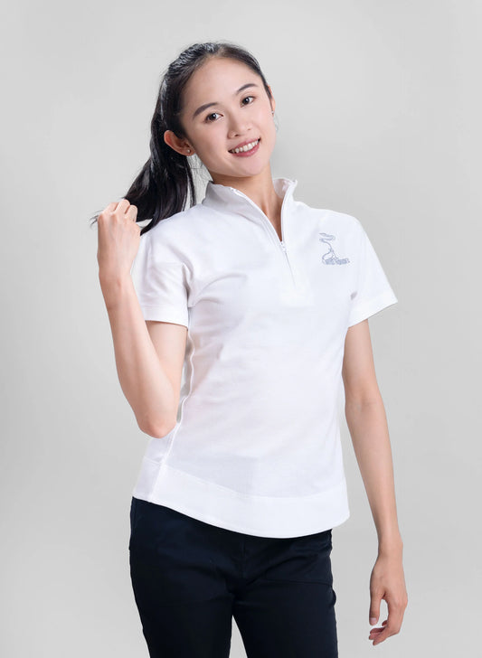 Women's Pima Cotton Piqué Polo - White