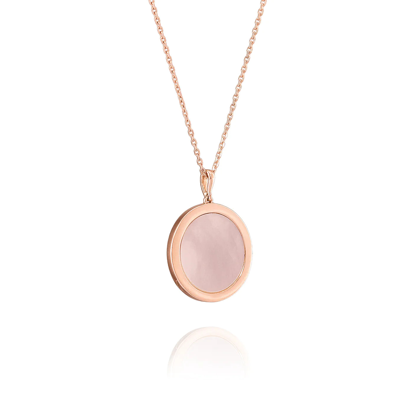 Divine Grace Pendant- 18kt Rose Gold with Pink Opal