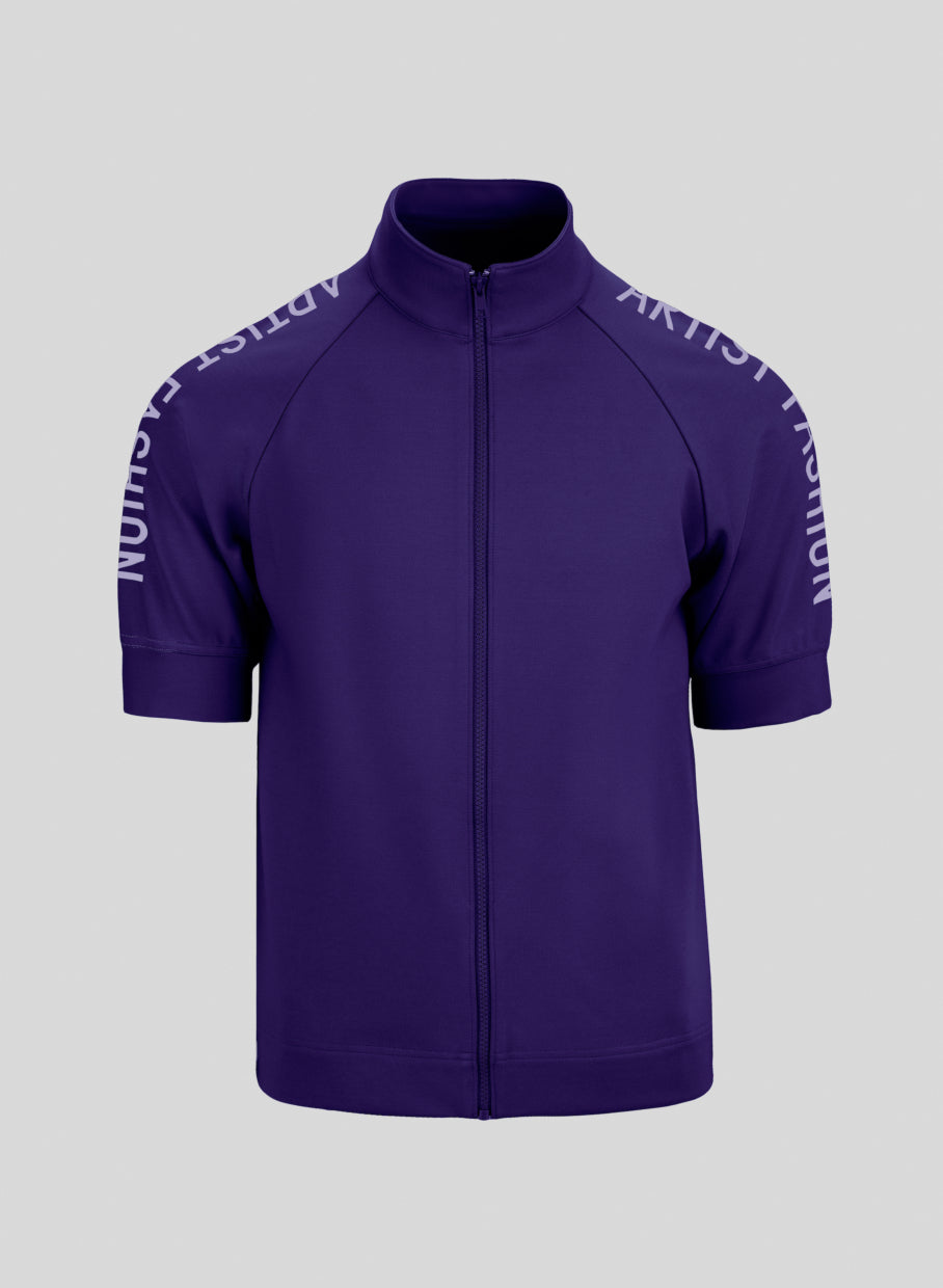 Men's Artist Fashion Short-Sleeve Zip-Up - Royal Purple