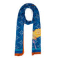 Manchurian Elegance Long Scarf - Blue