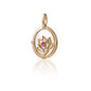 Pearl Charm Clasp Necklace  Gold plus Charm