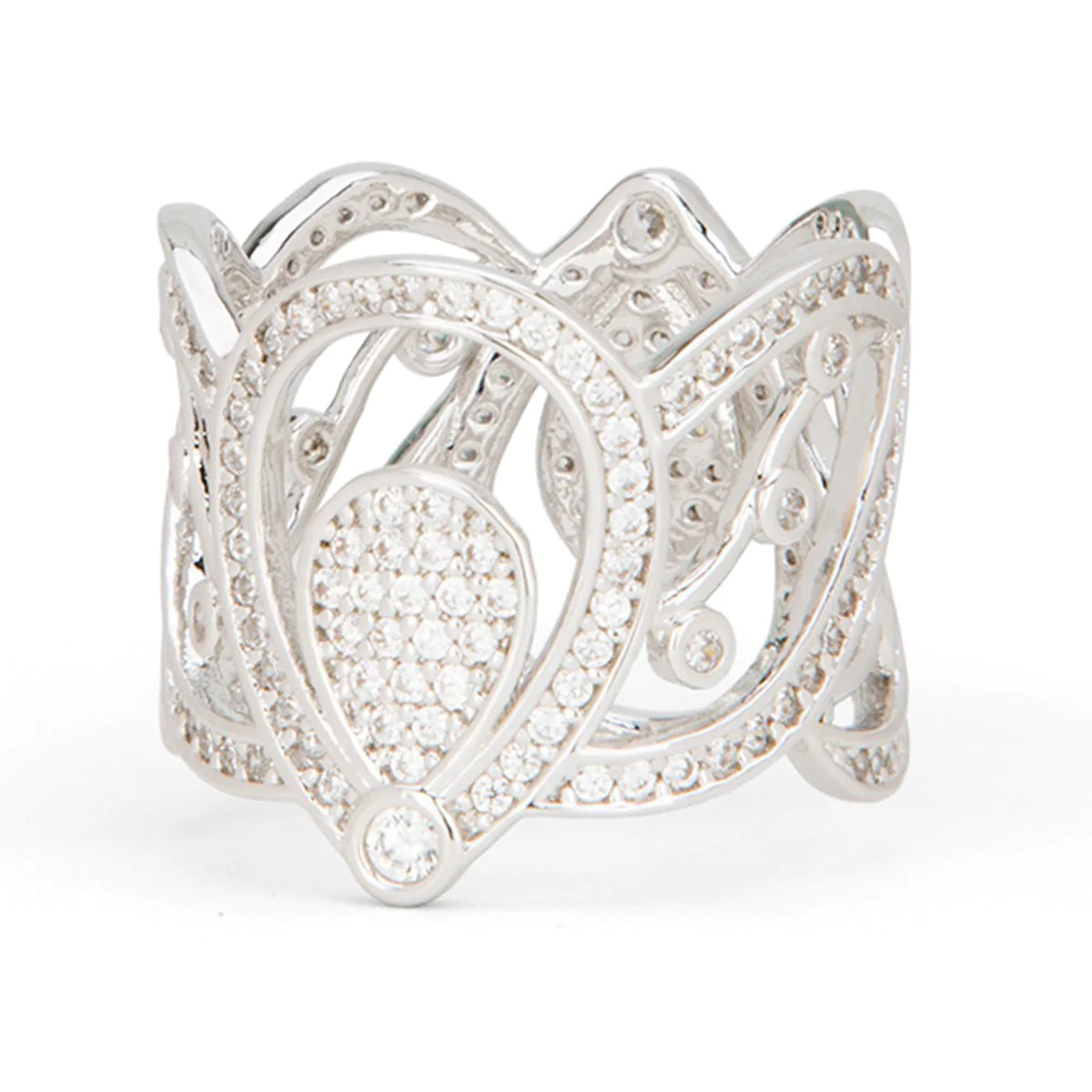 Phoenix Fairies Scarf Ring - Silver