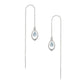 The Heavenly Phoenix Earrings 18kt White Gold with Aquamarine