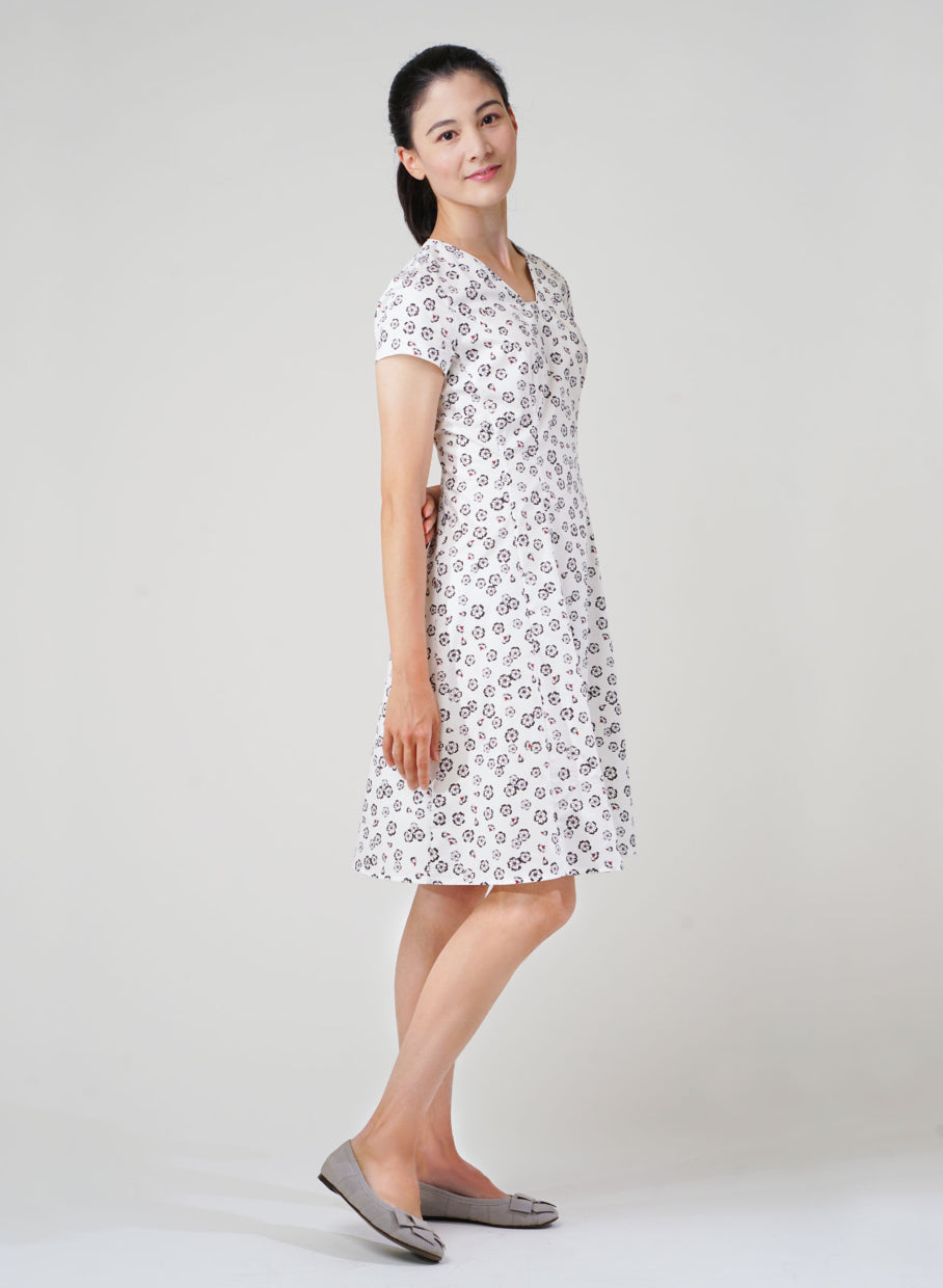 Women's Floral-Print Summer Dress -Black