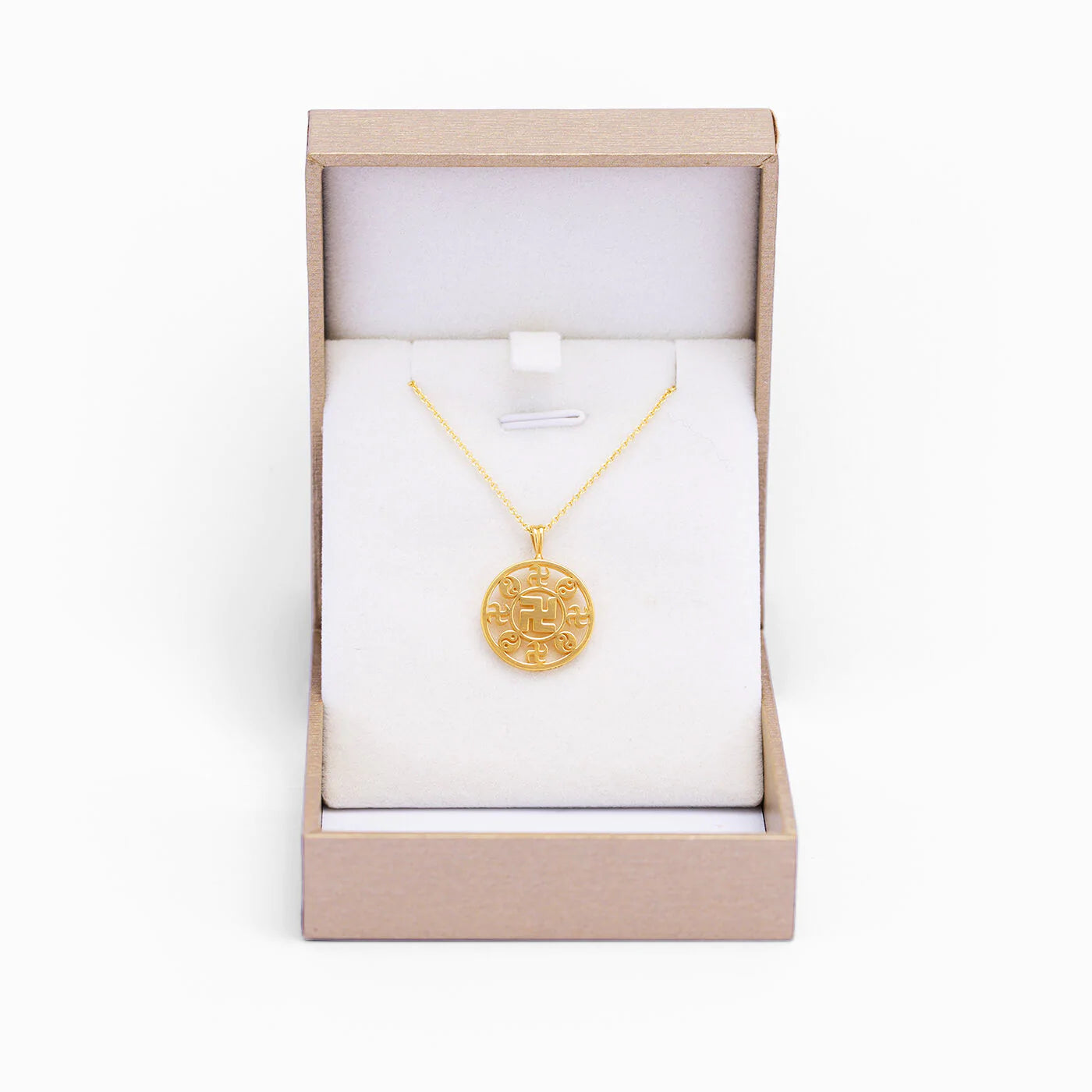 Falun Pendant - 24kt Yellow Gold 17mm with 20" 18kt Yellow Gold Chain