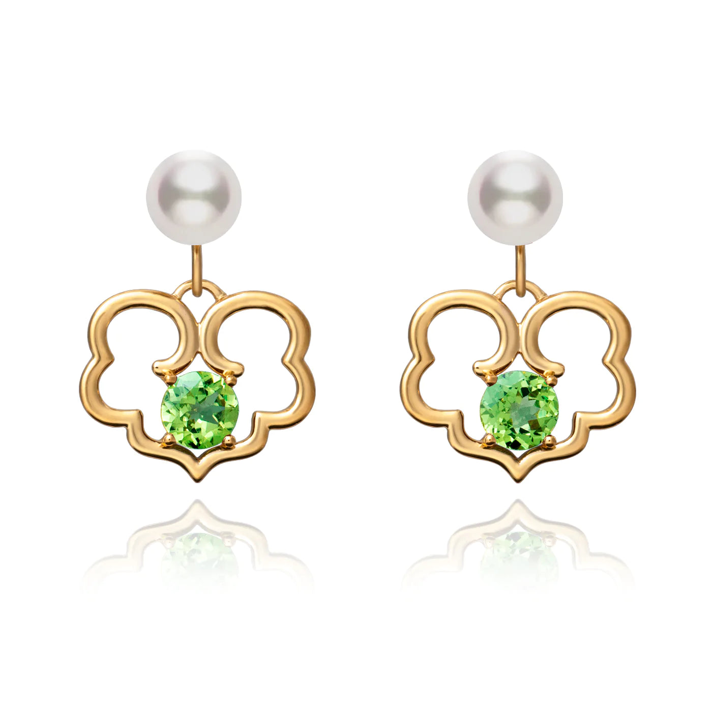 The Timeless Blessings - Fine Jewelry Earrings with Tsavorite