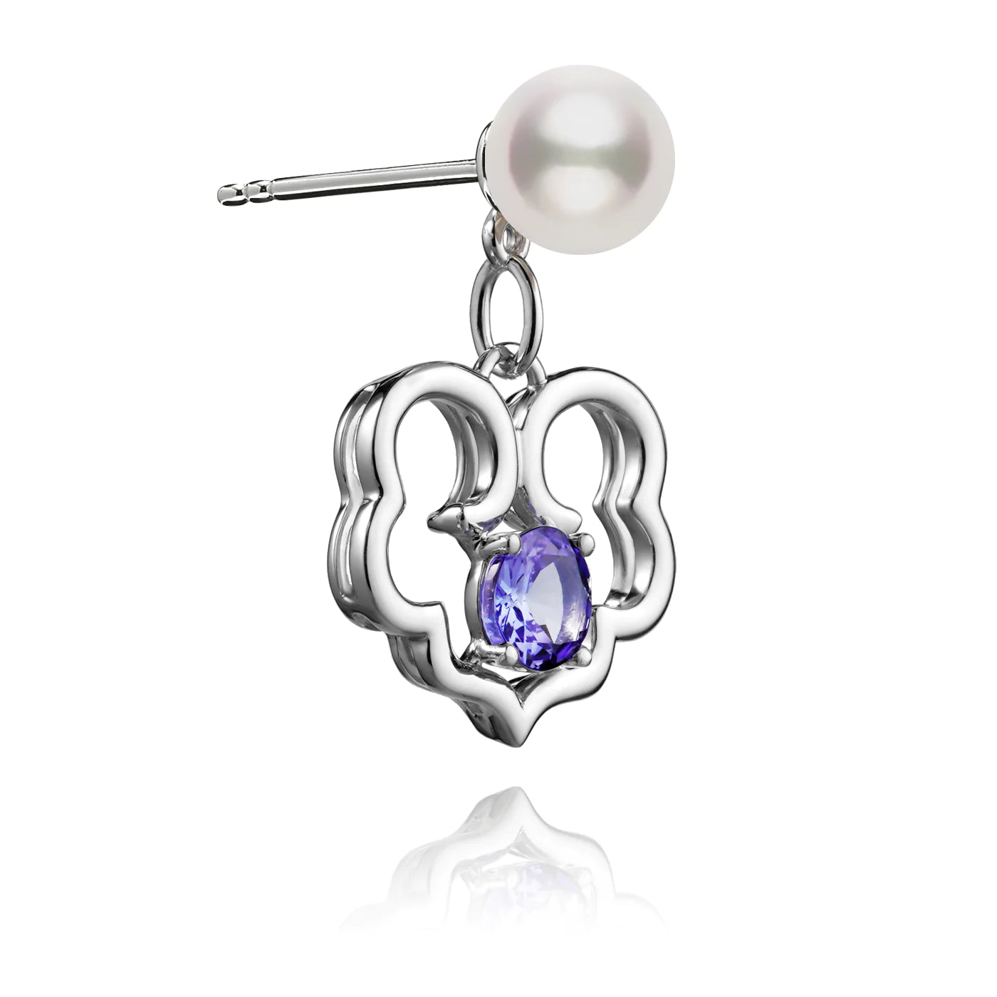 The Timeless Blessings Earrings  18kt White Gold with Tanzanite